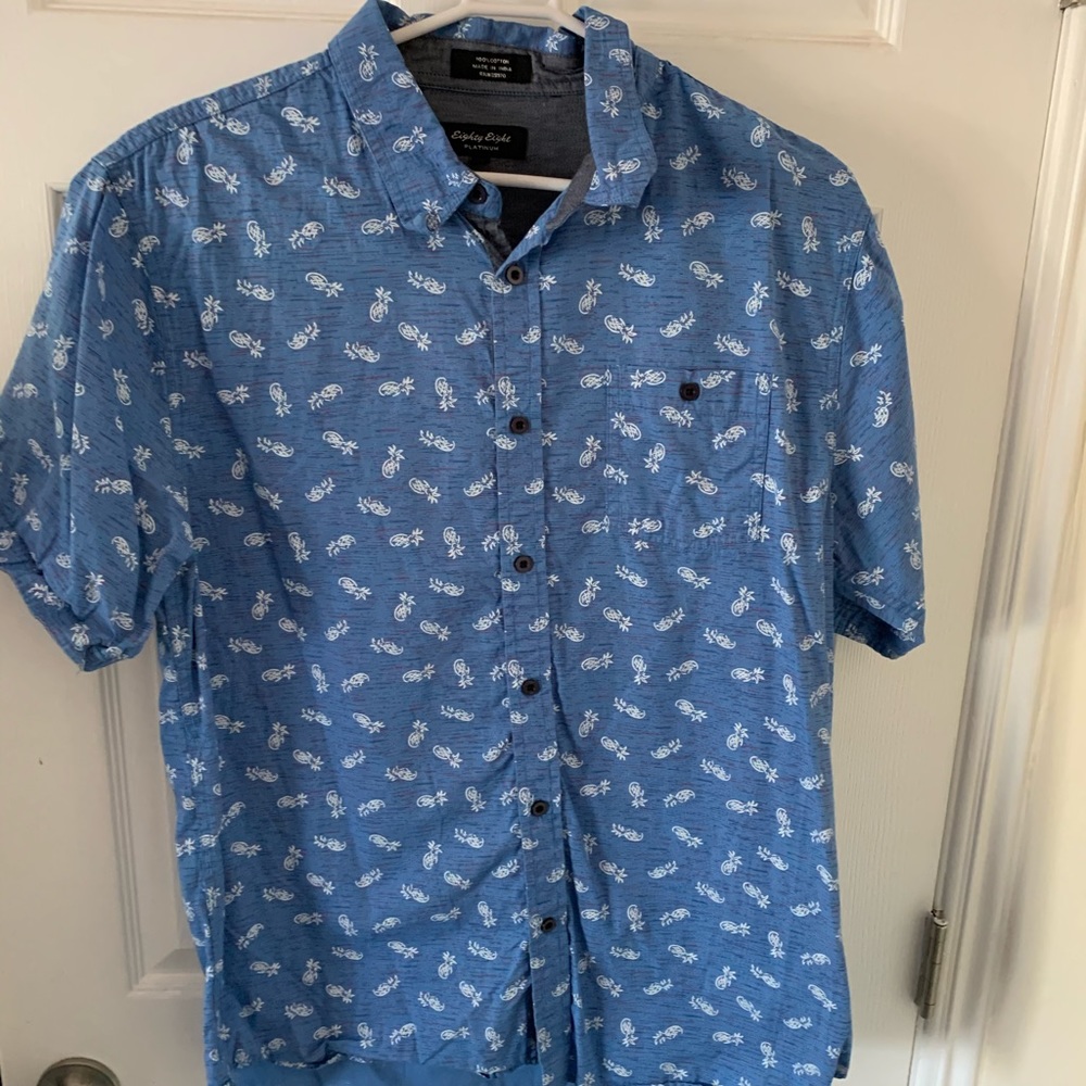 Eighty Eight XL Blue Hawaiian Button up